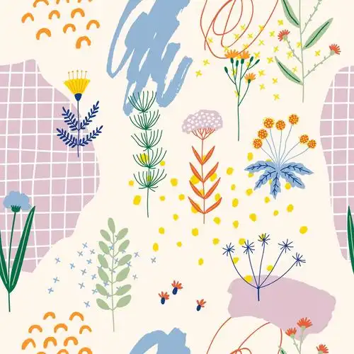 新款几何小清新面料设计图案