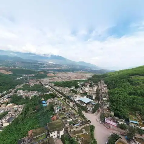 葫芦口镇200米鸟瞰图