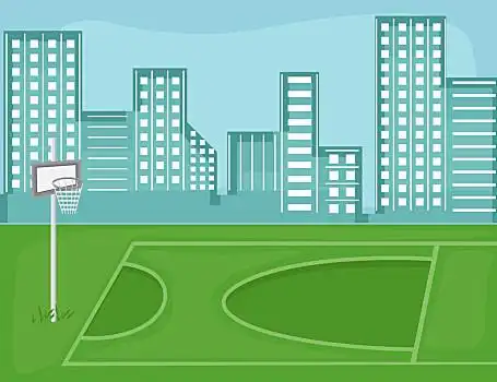 操场,卡通,背景,矢量,绘画,艺术,篮球,插画木框,设计,五月,运动,插画
