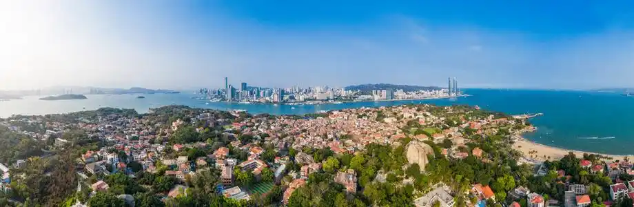 鸟瞰厦门全貌照片