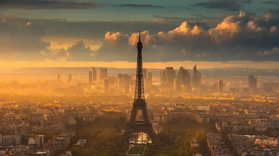 巴黎埃菲尔铁塔唯美风景图片桌面壁纸高清大图预览1920x1200_风景壁纸