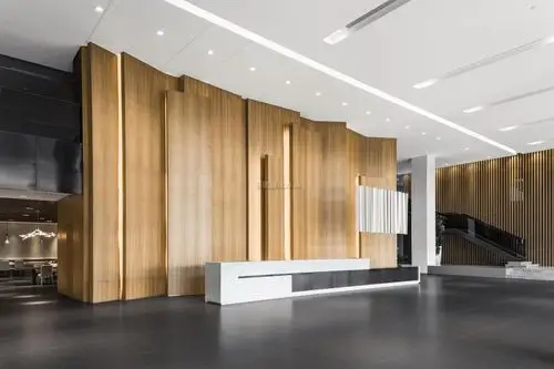 上海办公楼接待前台装修设计图片_装信通网效果图