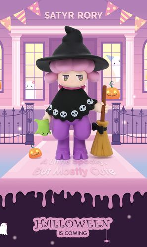 正品popmart泡泡玛特潘神万圣节系列盲盒公仔娃娃手办潮玩摆件