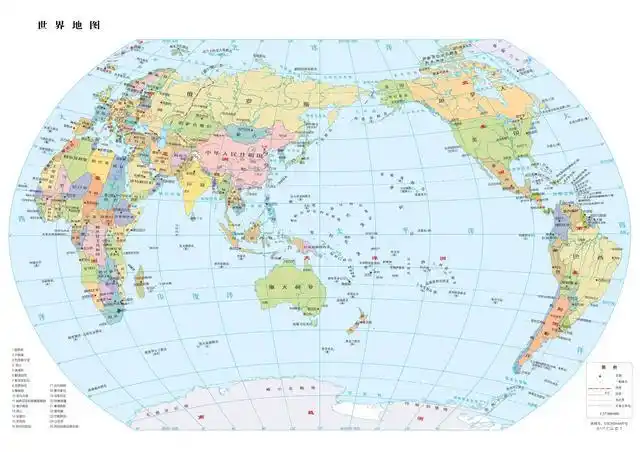 标准 世界地图及各大洲地图