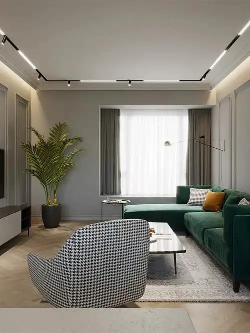 磁吸轨道灯嵌入式无主灯客厅照明暗藏智能超薄明装射灯led线形灯