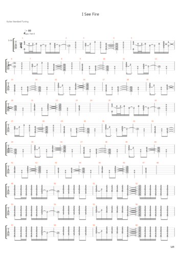 i see fire吉他谱