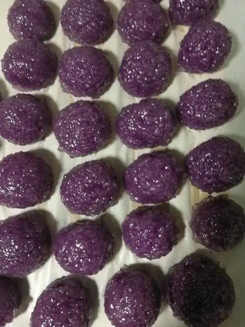 韵心做的水晶紫薯糯米球