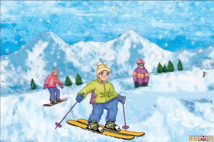 冬日雪景儿童水彩画作品欣赏(6)_幼儿999