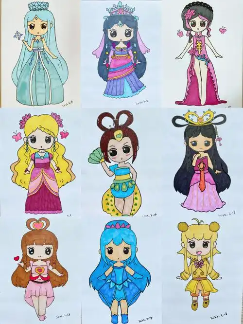 叶罗丽简笔画临摹合集一