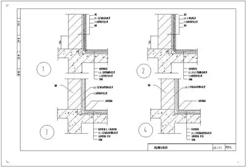 厨厕防水做法cad大样图