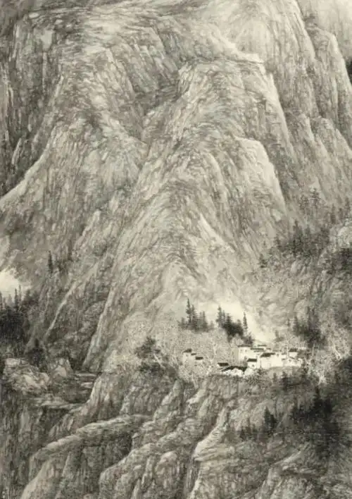 任泽涛先生大壑听泉浅赏艺海冲腾绘山水结缘悟道豪迈情