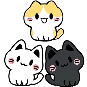 猫咪萌宠q版可爱宠物黑白