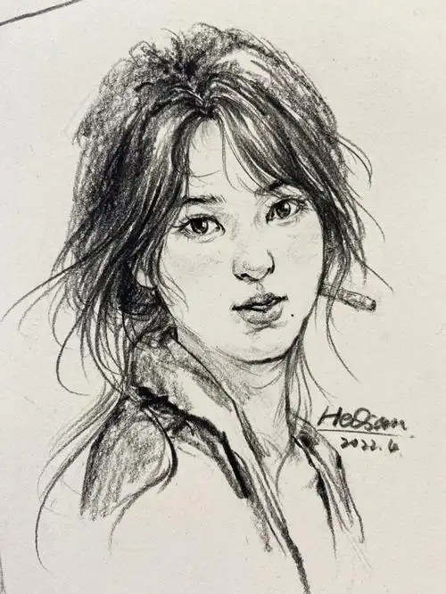 速写头部附步骤图