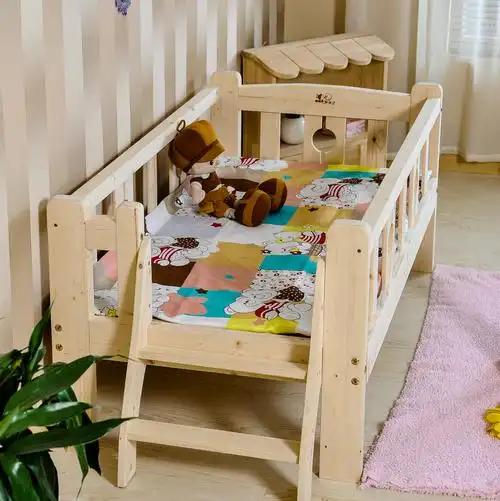 包邮 实木床 松木儿童床 护栏儿童床 男孩女孩床 婴儿床 定制