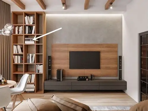 电视墙怎么做实用旁边留40cm做竖柜省钱也好看