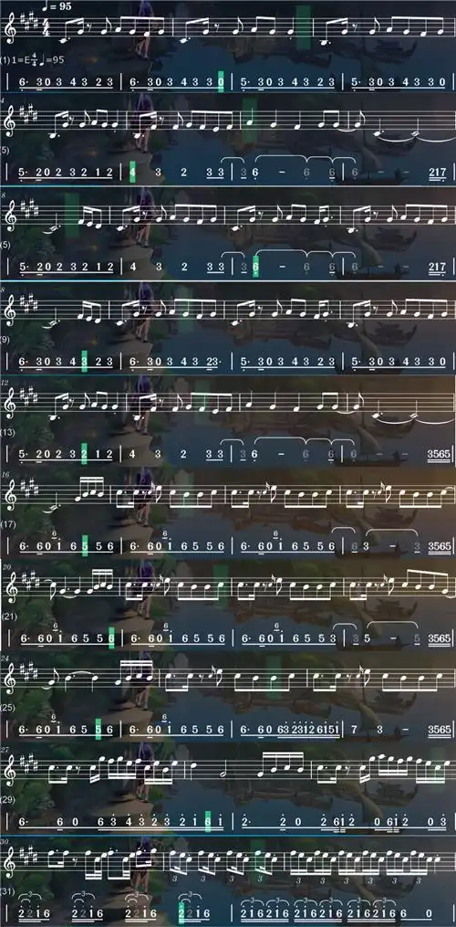 原神奥摩斯港bgm叫什么奥摩斯港bgm简谱