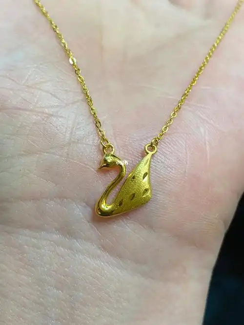 999足金  #5g黄金  #黄金小天鹅  #黄金小天鹅项链