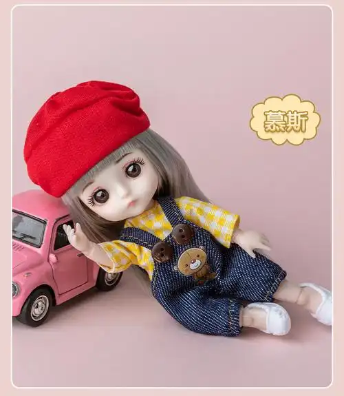 17厘米的芭比娃娃仿真精致玩具套装bjd8分可爱洋娃娃情侣玩偶一见官方