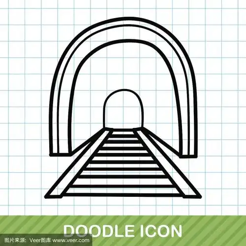 乱画,隧道,绘画插图,符号,陆用车