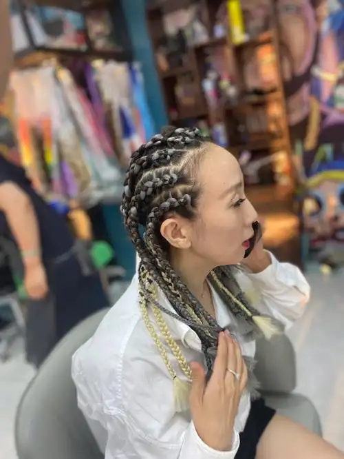 母女同款垄沟辫