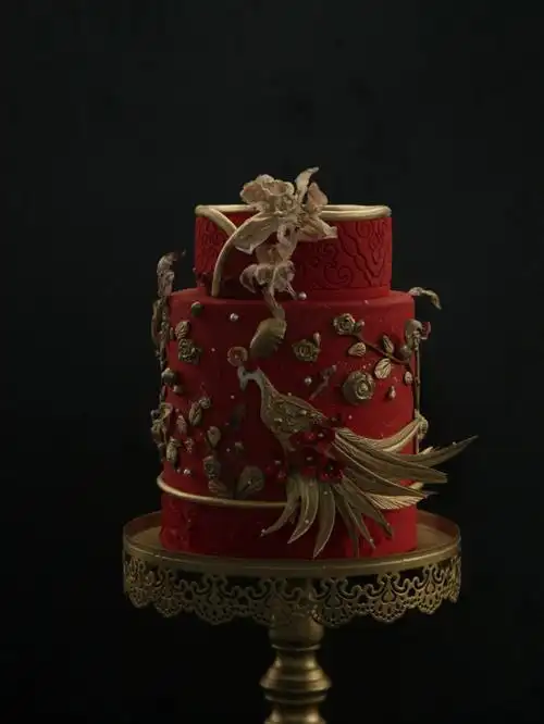 翻糖培训旗袍翻糖蛋糕学员作品