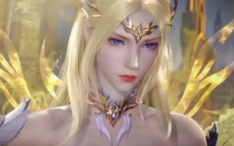 金发天使千仞雪流光溢彩,神圣非凡,这才是大陆第一美女