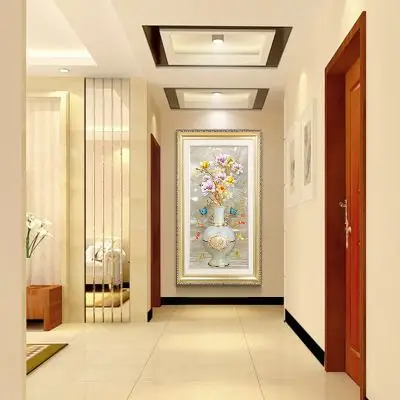 入户玄关装饰画门口欧式过道玄关墙面装饰走廊壁画玄关画招财风水