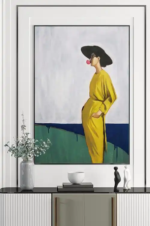 现代人物玄关装饰画