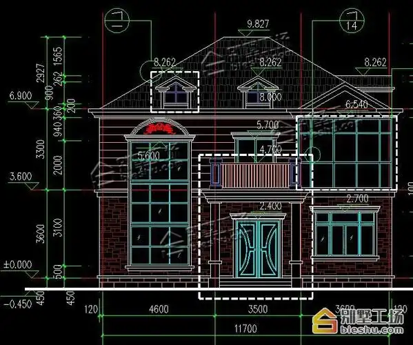 7*11米,两层简单欧式别墅-全套设计图纸 - 乡村住宅在线