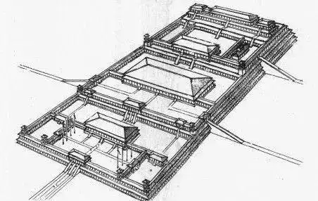 图为西汉未央宫复原鸟瞰图上引《汉书·外戚传》说昭阳舍和增成舍皆有