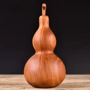 花梨木雕葫芦摆件福禄实心木质客厅乔迁开业装饰品红木雕刻工艺品