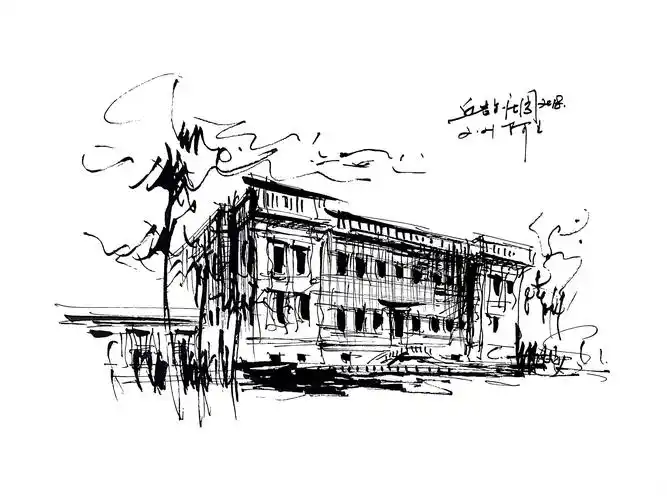 阿王速写建筑风景手绘