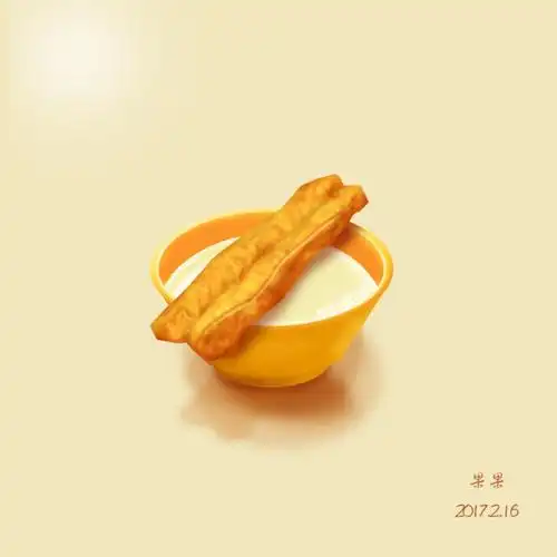 豆浆油条绘制~附教程