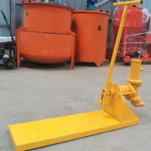 豫龙小型水泥手动式注浆机 无电手摇砂浆注浆机 便携式手压水泥灌浆机