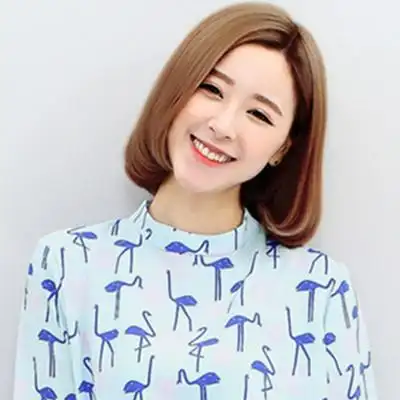 学生内扣梨花头短发发型图片展示轻松玩转韩式小清新风尚