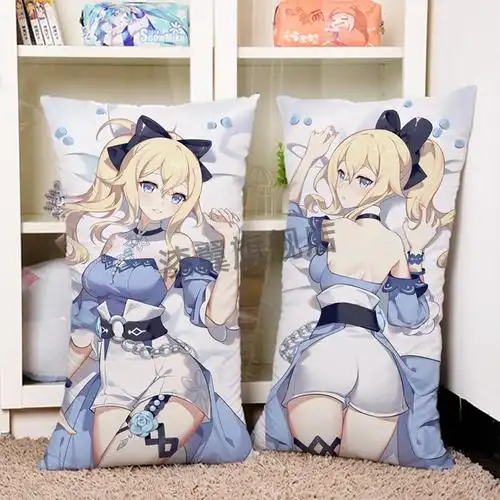 原神抱枕 胡桃可莉动漫定制睡觉抱枕床上长枕靠二次元周边 莫娜 35x55