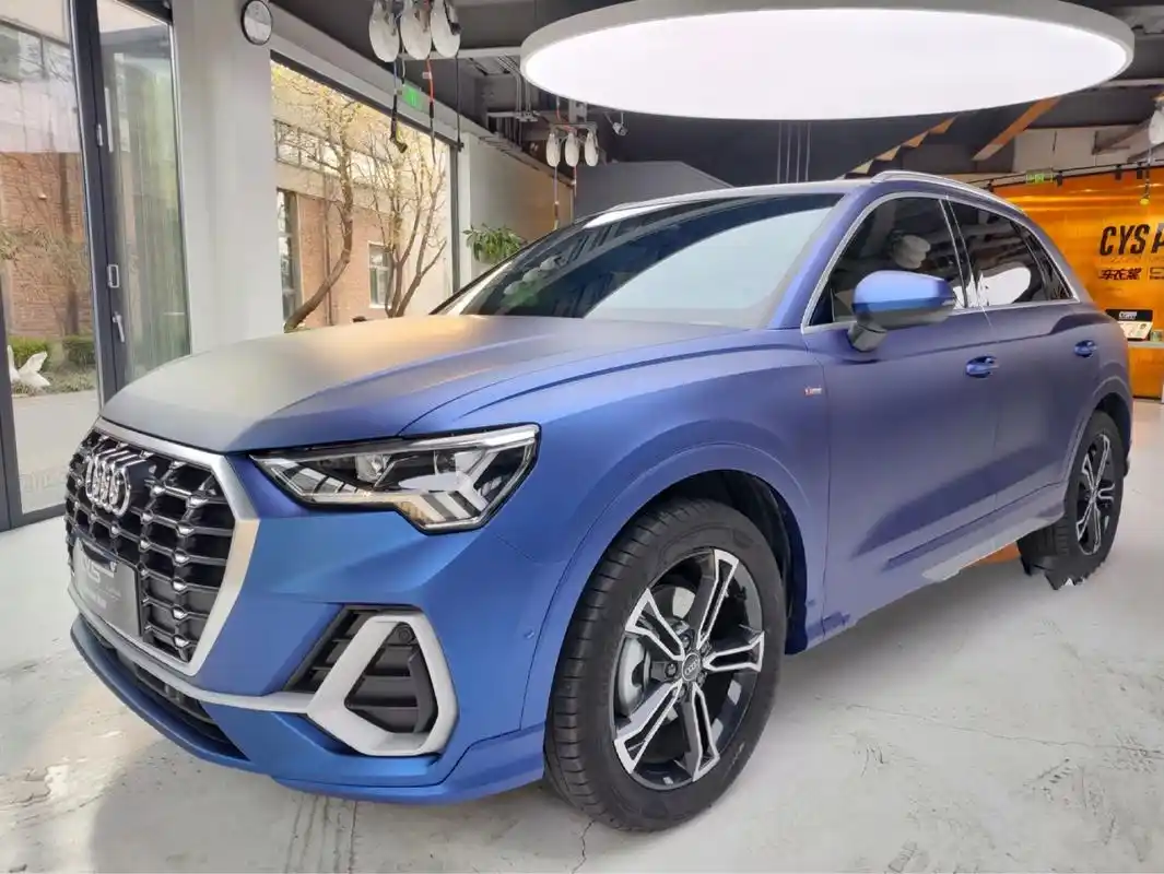 奥迪q3改色7015一眼万年"施工完毕 初次见到这个颜色就留下深深的