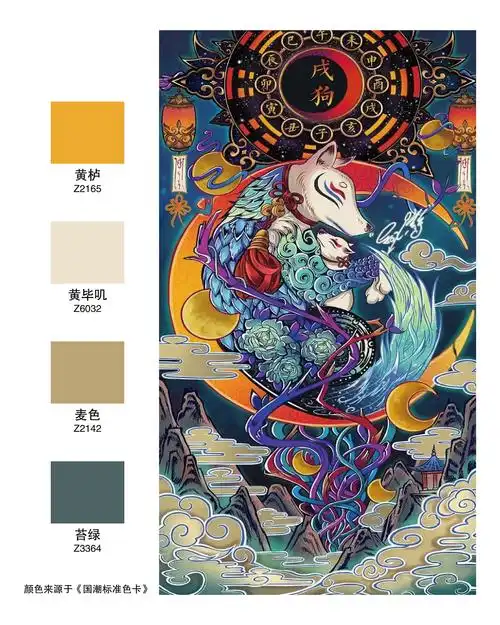 国潮十二生肖之色彩搭配分析