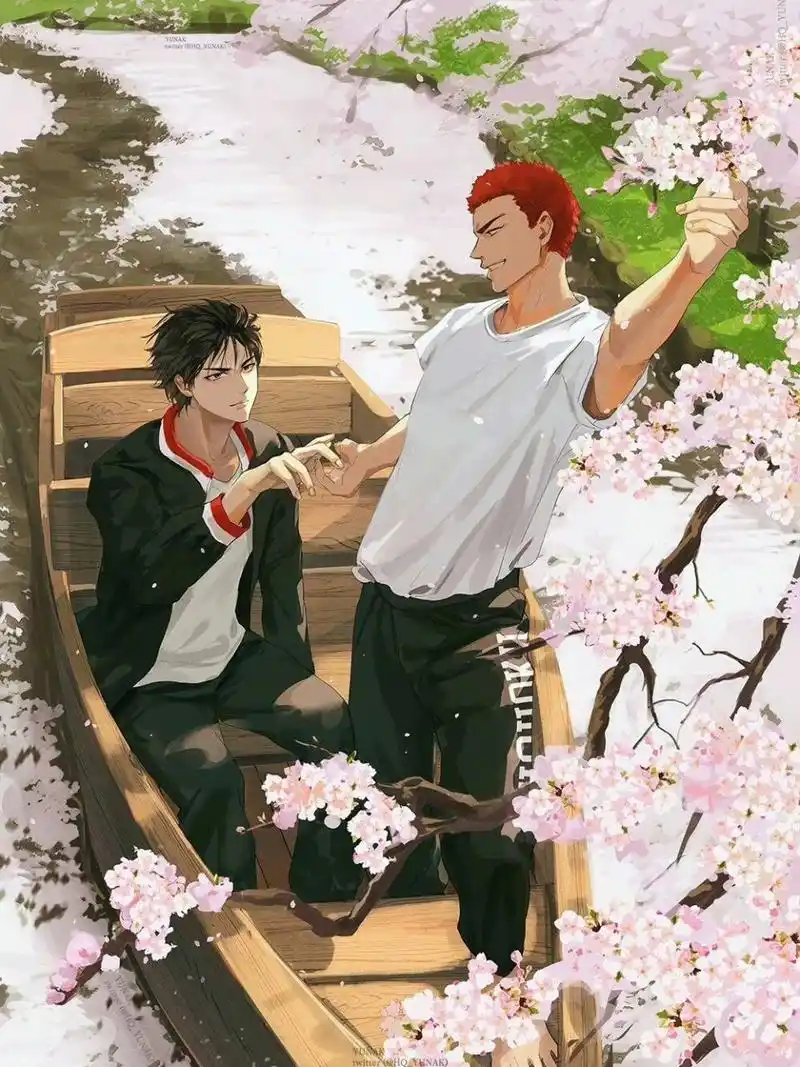 来,跟我一起摘樱花 #动漫# #灌篮高手##樱木花道##流川枫# i:hq_yunak