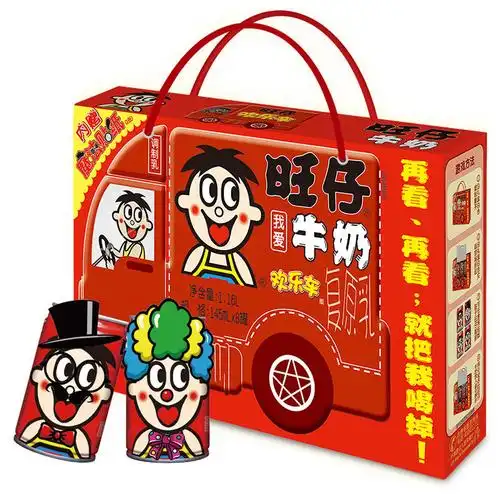 旺旺 旺仔牛奶礼盒145ml*8罐儿童圣诞节礼物营养早餐让牛奶变玩具图片