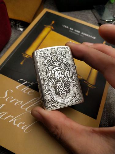 私人定制貔貅纯银煤油防风打火机照片图片深雕刻男士生日礼物个性