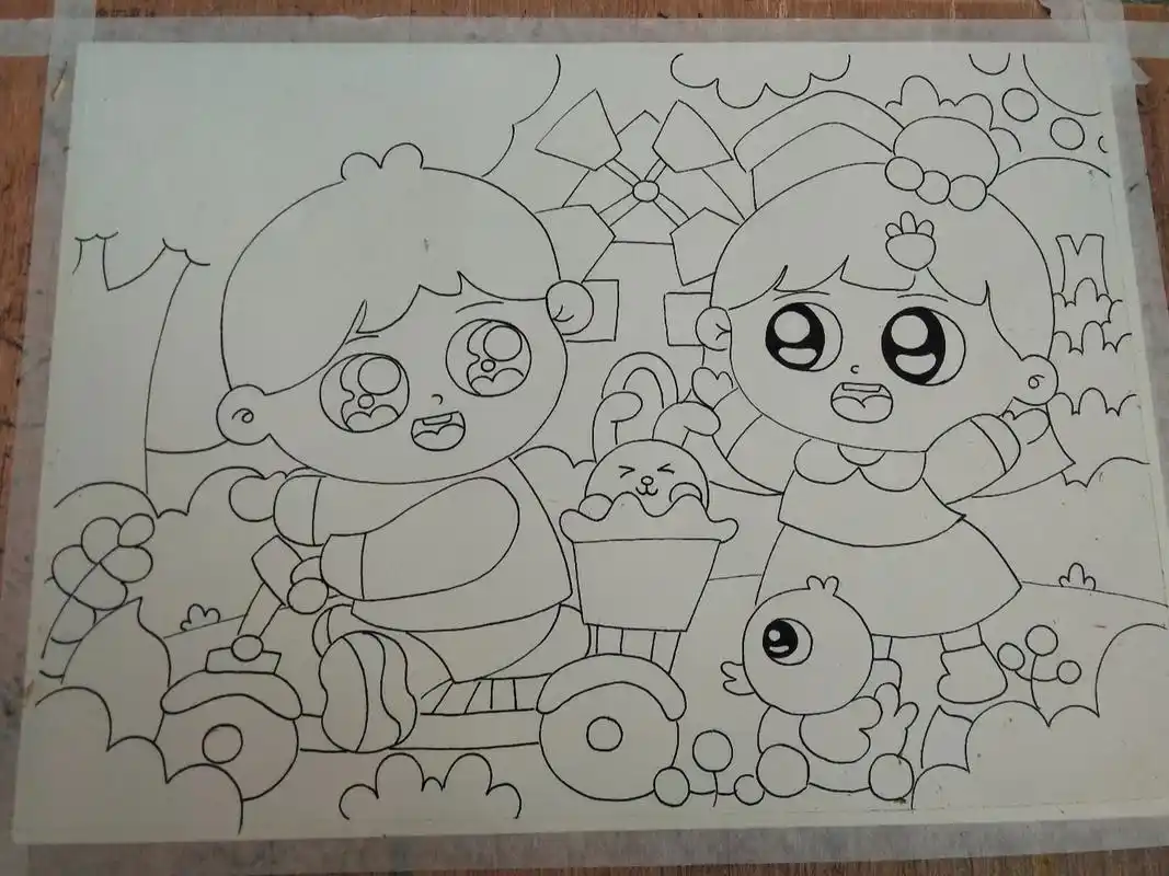 《我的课余生活 》《快乐的一天》儿童画 《我和我的好朋友 》 马克笔