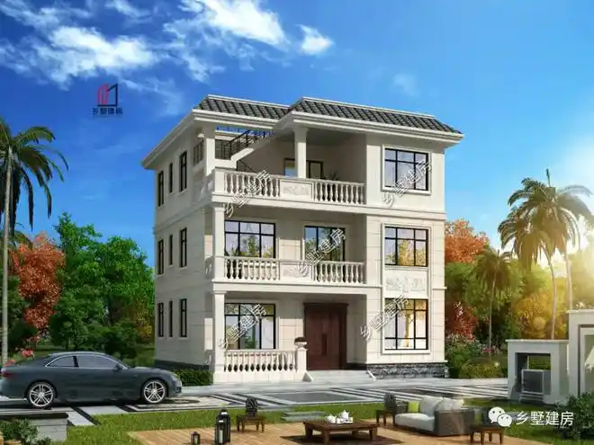 三层平顶别墅这样建温馨自然没话讲喜欢就收藏吧