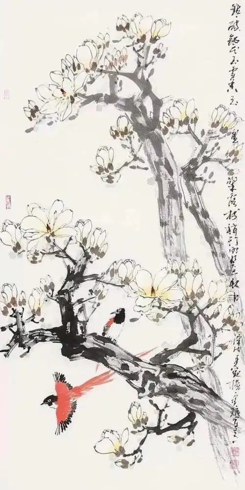 天津美院|贾宝珉老教授的花鸟画,气韵生动,意境自成一格!