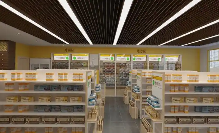 药店装修_中药店设计_连锁药店装修效果图