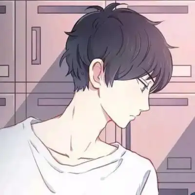 二次元卡通情侣头像两张一男一女分开的两张