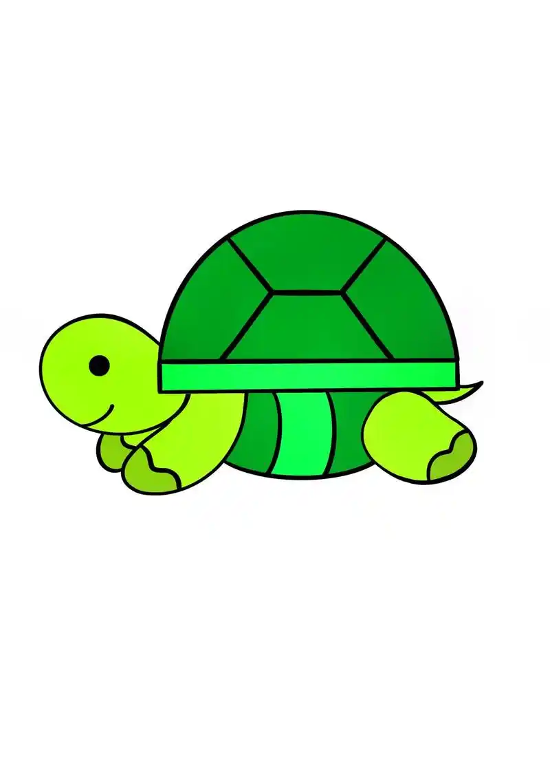 手残党简笔画教程:小乌龟这样画,简单又可爱!一学就会!#乌龟 - 抖音