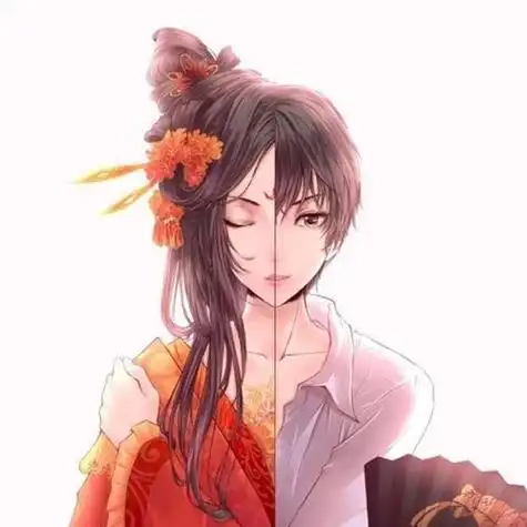 一半男生一半女生头像图片男生女生傻傻分不清楚