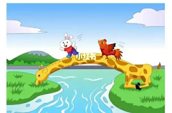 看图写话 过河_长颈鹿_作文_兔子_春天去哪玩_小学作文_教育_小学教育