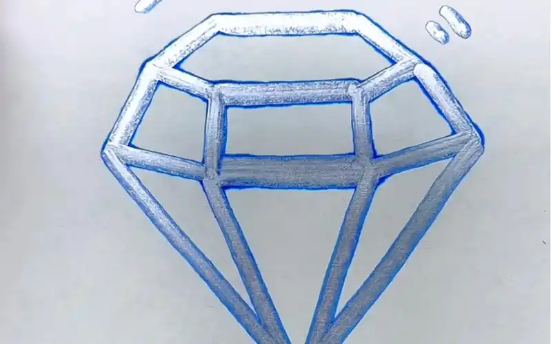 用6个v画钻石,超级简单,跟我学起来#儿童简笔画